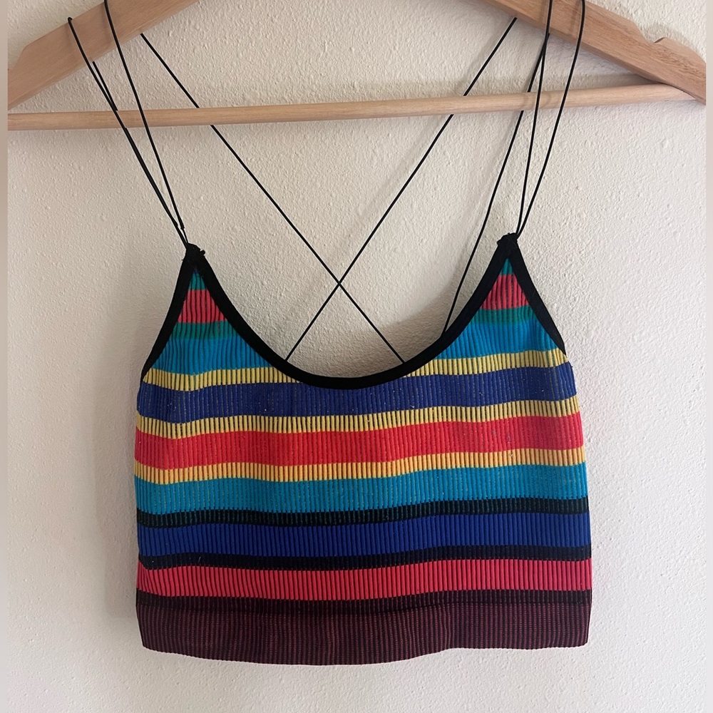 Urban Outfitters Rainbow Crop Tank
